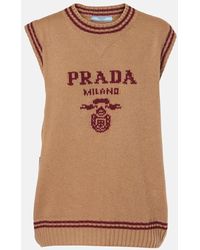 Prada - Intarsia Ribbed Vest - Lyst