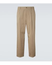 Valentino - Cotton Straight Pants - Lyst