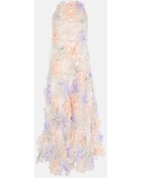 SUSAN FANG - Air-Whirl Floral-Applique Maxi Dress - Lyst