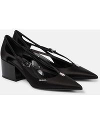 Prada - Escarpins En Satin A Ornements - Lyst