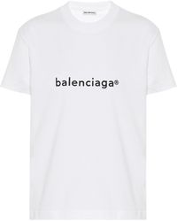 Balenciaga Logo Cotton-jersey T-shirt - White