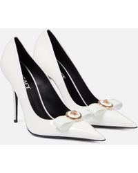 Versace - Gianni Bow-detail Patent Leather Pumps - Lyst