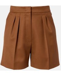 Max Mara - Ozieri High-Rise Virgin Wool Shorts - Lyst