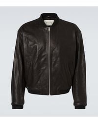 FRAME - Leather Bomber Jacket - Lyst