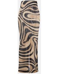 PUCCI - Marmo Tulle Maxi Skirt - Lyst