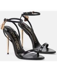 Tom Ford - Padlock Leather Sandals - Lyst