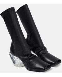 Rick Owens - Square-Toe Leather Ankle Boots - Lyst