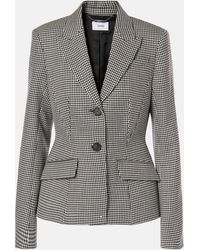 Erdem - Tailored Houndstooth Wool Blazer - Lyst