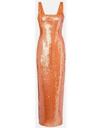 Rachel Gilbert - Robe Longue Kayla A Sequins - Lyst