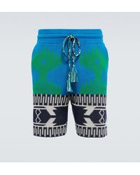 Alanui - Cotton Piquet Icon Jacquard Shorts - Lyst