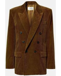 Saint Laurent - Blazer Aus Baumwoll-Cord - Lyst
