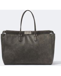 Fendi - Peekaboo Large Leather Tote Bag - Lyst