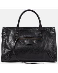 Balenciaga - Le City Medium Leather Tote Bag - Lyst