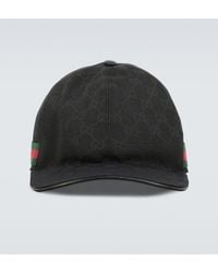 Gucci Original gg Canvas Baseball Hat With Web - Black