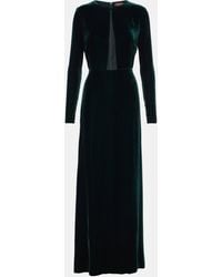 Max Mara - Baia Cutout Velvet Maxi Dress - Lyst