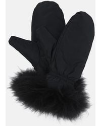 Yves Salomon - Wool-Trimmed Down Gloves - Lyst
