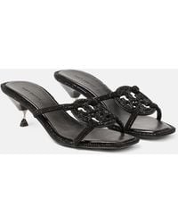Tory Burch - Geo Bombe Miller Suede Sandals - Lyst