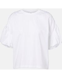 Noir Kei Ninomiya - Gathered Cotton Jersey T-Shirt - Lyst