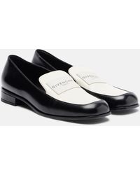 Givenchy - Loafers Label Aus Leder - Lyst