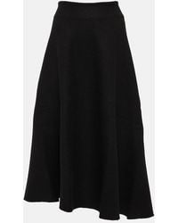 Jil Sander - Virgin Wool Midi Skirt - Lyst