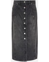 Isabel Marant - Vandy Denim Midi Skirt - Lyst
