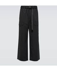 Y-3 - Pantaloni cropped in cotone - Lyst