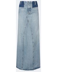 Maison Margiela - Paneled Denim Maxi Skirt - Lyst