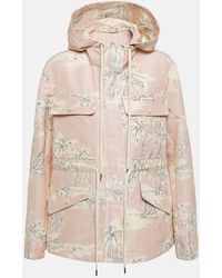 Moncler - Printed Cotton-blend Field Jacket - Lyst