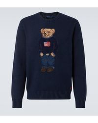 Polo Ralph Lauren Black Lunar New Year Polo Bear Sweater for Men Lyst Canada