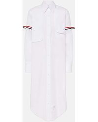 Thom Browne - Abito chemisier RWB Stripe in cotone - Lyst