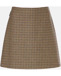 Moncler - Check Mini Skirt - Women's - Virgin Wool/polyamide - Lyst