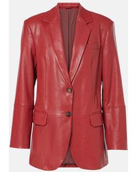 Brunello Cucinelli - Blazer De Piel - Lyst