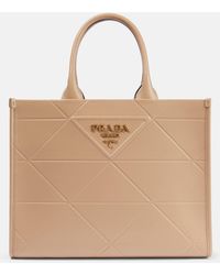 Prada - Symbole Medium Leather Tote Bag - Lyst