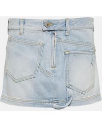 The Attico - Denim Miniskirt - Lyst