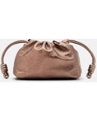 Loewe - Flamenco Mini Metallic Leather Clutch - Lyst