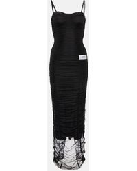 Dolce & Gabbana - X Kim Ruched Tulle Maxi Dress - Lyst