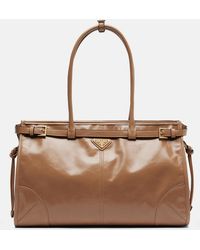 Prada - Bonnie Large Leather Shoulder Bag - Lyst