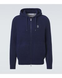 Brunello Cucinelli - Ribbed-Knit Cashmere Zip-Up Cardigan - Lyst