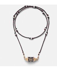 Marie Lichtenberg - Knock On Wood 18Kt Locket Necklace With Diamonds And Pearls - Lyst