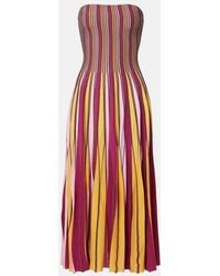 Jonathan Simkhai - Soleil Striped Midi Dress - Lyst