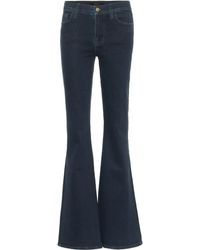J Brand Valentina High-rise Flared Jeans - Blue