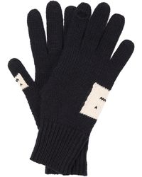 Acne Studios Face Wool-blend Gloves - Black