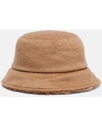 Max Mara - Reversible Camel Hair Bucket Hat - Lyst