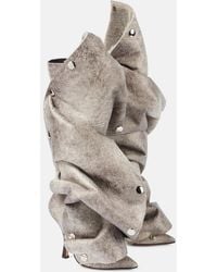 Y. Project - Snap Faux Leather Knee-High Boots - Lyst