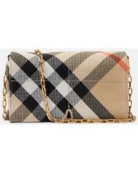 Burberry - Schultertasche Snip Check Mini - Lyst