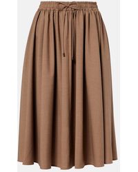 Max Mara - Livrea Virgin Wool Midi Skirt - Lyst