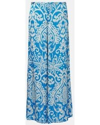 Poupette - Clea High-Rise Printed Wide-Leg Pants - Lyst