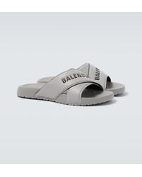 Balenciaga - Sporty Pool Slides - Lyst