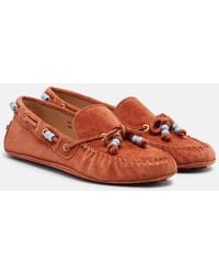 FARM Rio - Verzierte Segelschuhe Aus Veloursleder - Lyst