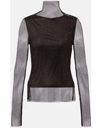 Sportmax - Gerarda Embellished Mesh Top - Lyst